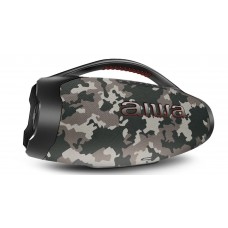 Promoção Caixa de Som Boombox Plus AIWA BBS-01-B 200W Bluetooth 5.3-200W RMS - 30 Horas de Bateria - Resistente à Poeira e Água IP66 - Camuflada